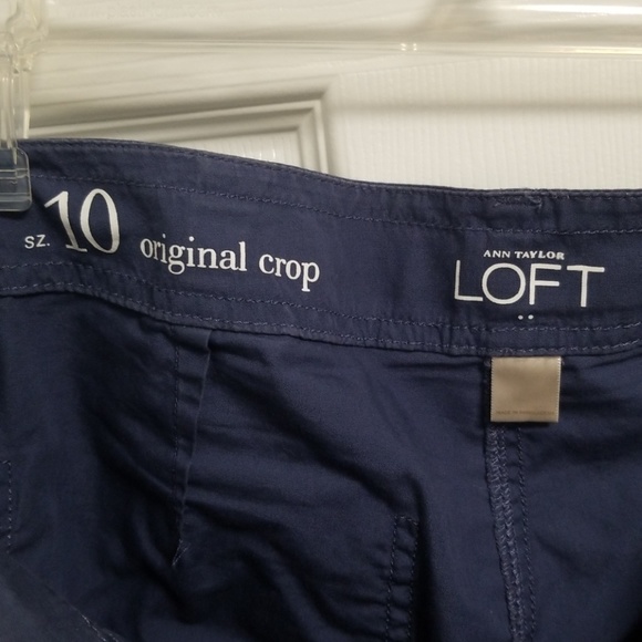 Loft Original Cropped Blue Pants - Picture 3 of 8